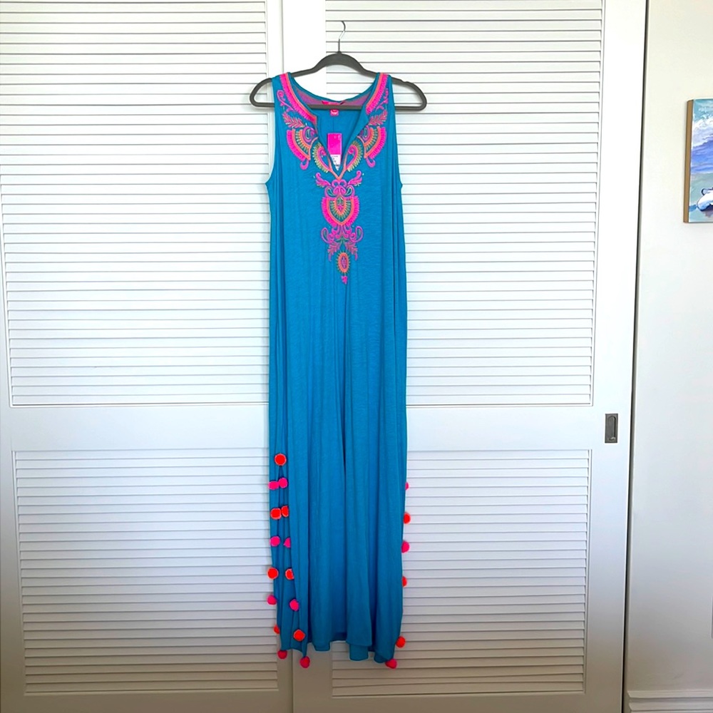 Nwt lilly pulitzer nolia beach cover up turquoise oasis size M